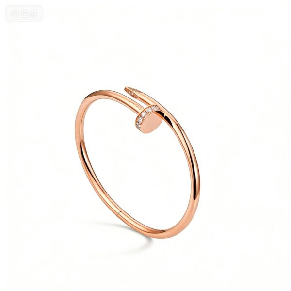 Cartier LOVE Rose Gold, Gold and White Gold Set with Diamonds, Women's Nail Ring