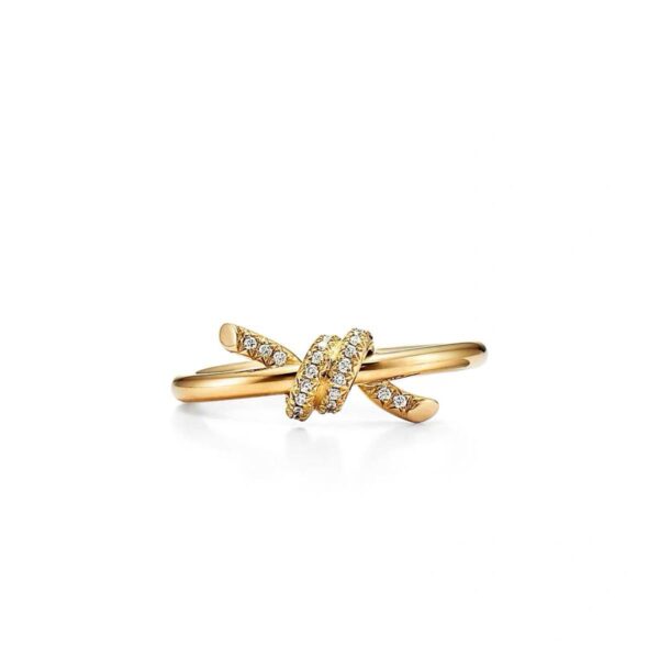 Tiffany T series diamond studded coil ring