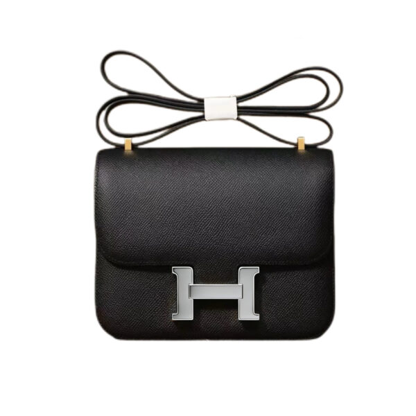 Hermès Constance 24 Black Handbag Sliver Hardware Epsom Leather