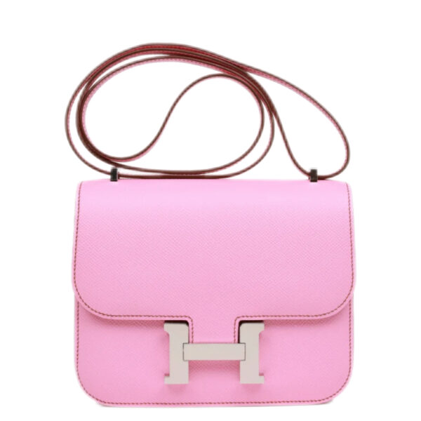 Hermès Constance 18 Bubblegum Pink Handbag Sliver Hardware Epsom Leather