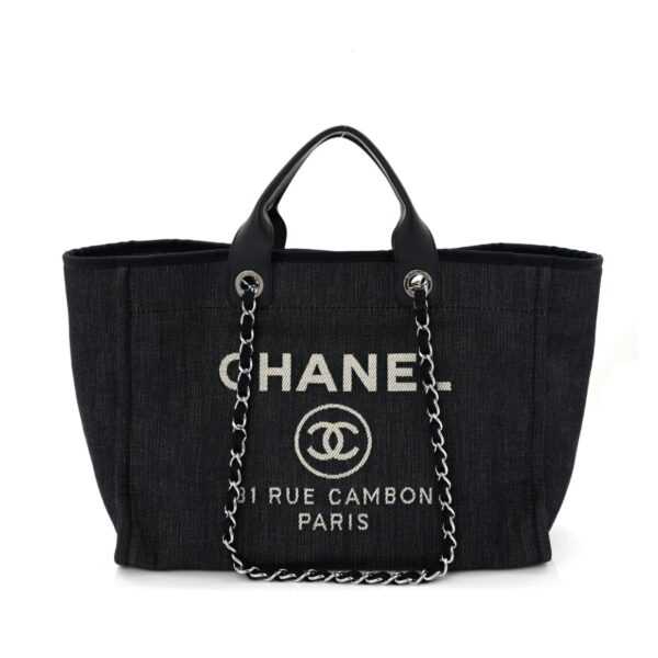 Denim Medium Deauville Tote Dark Blue