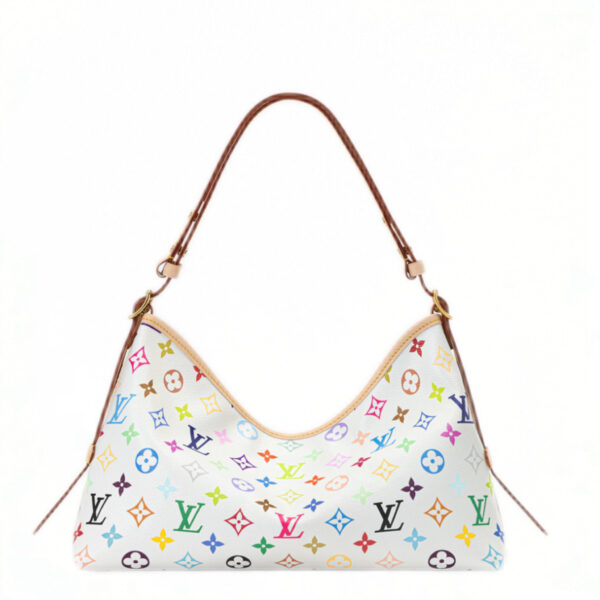 CarryAll East West White Multicolor Monogram HandBag
