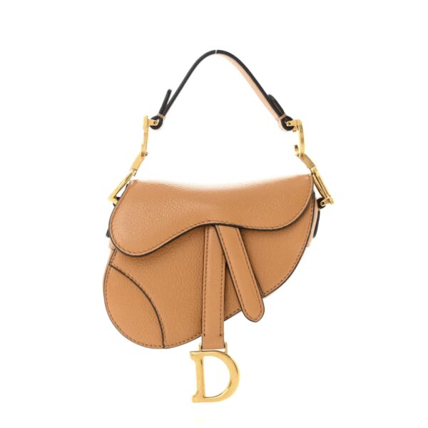 Goatskin Micro Saddle Bag Camello