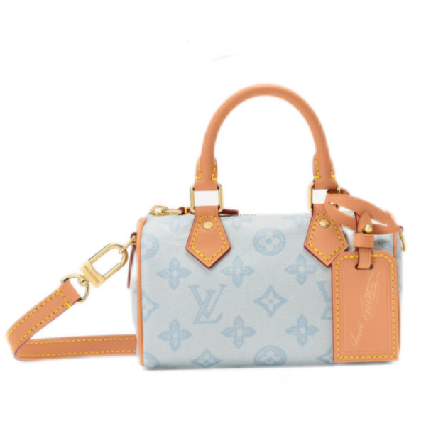 Replica Nano Speedy handbag  Monogram Origine Light Blue