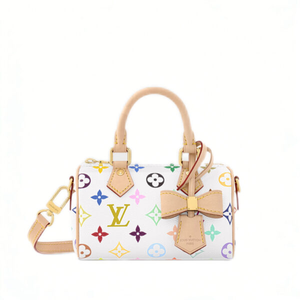Replica Nano Speedy LV × TM Multicolor Monogram Coated Canvas & Gold Hardware