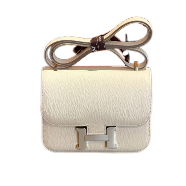 Hermès Constance  18  Craie Handbag Silver Hardware Epsom Leather