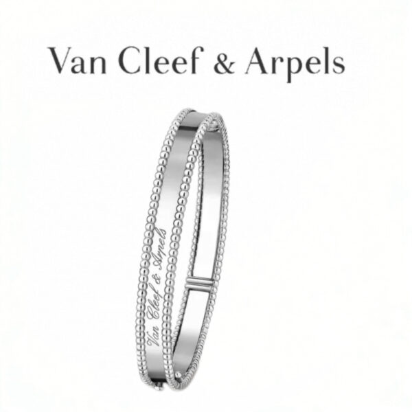 Replica Van Cleef & Arpels Perlée Signature Bangle White Gold-Plated