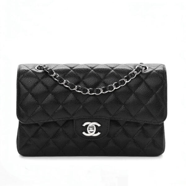 Chanel Classic Flap Mini Black Silver Hardware Caviar Leather