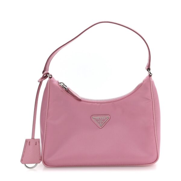 Tessuto Nylon Saffiano Mini Re-Edition 2005 Bag Begonia