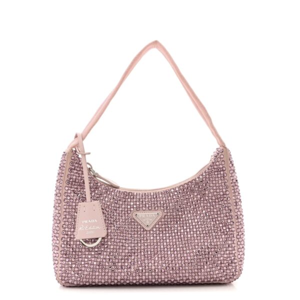 Tessuto Nylon Saffiano Mini Re-Edition 2005 Bag Begonia