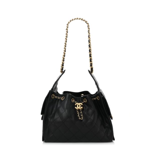 Caviar Quilted Small Chanel 25 Handbag Black