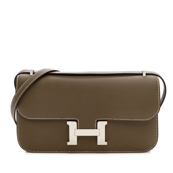 Hermès Constance 1-Elan Etoupe Epsom Leather Silver Hardware